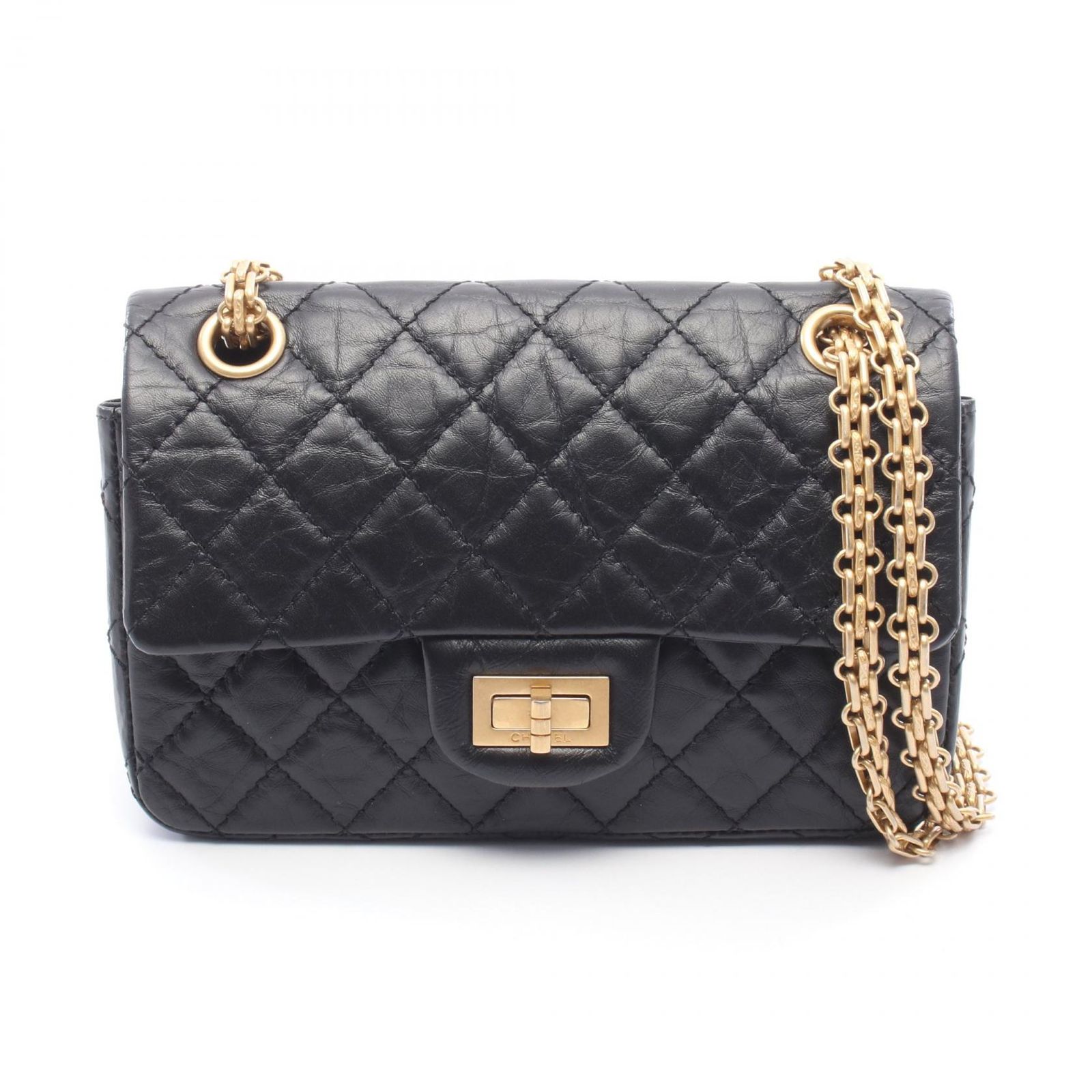 シャネル CHANEL ショルダーバッグ 2.55 AS0874 ブラック レザー 2.55