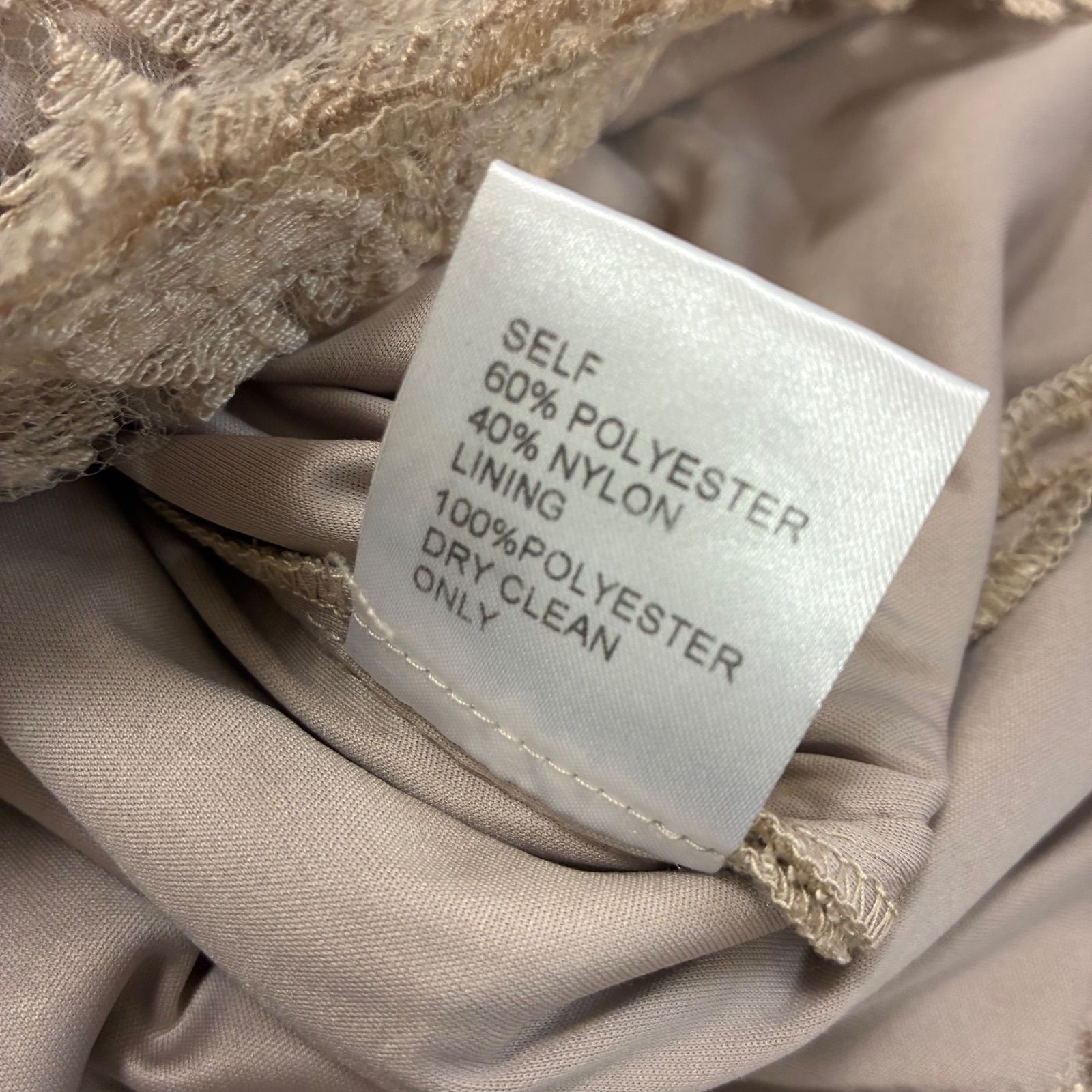 TADASHI SHOJI タダシショージ 総レースミディ丈ワンピース 2 ベージュ 