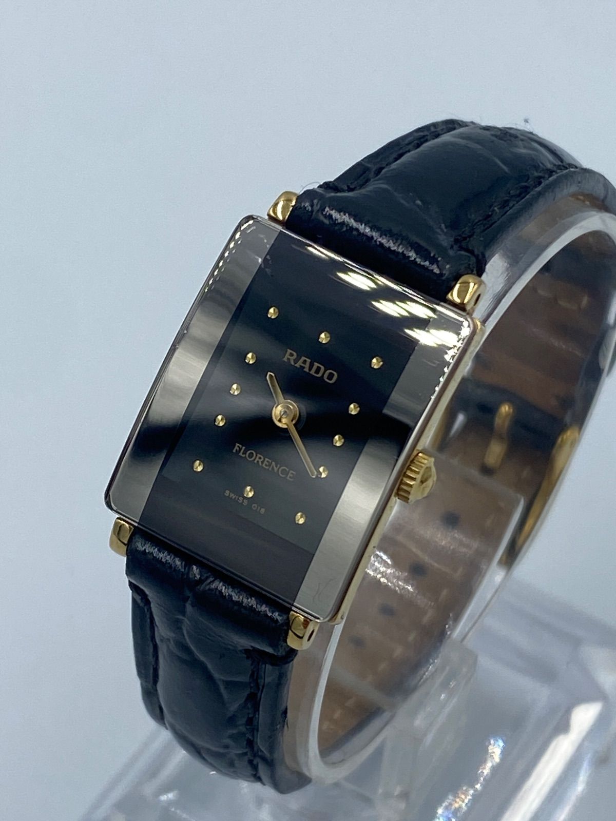 RADO ラドーフローレンス 153.3606.2Nスクエアブラック文字盤 クォーツ レディース 腕時計