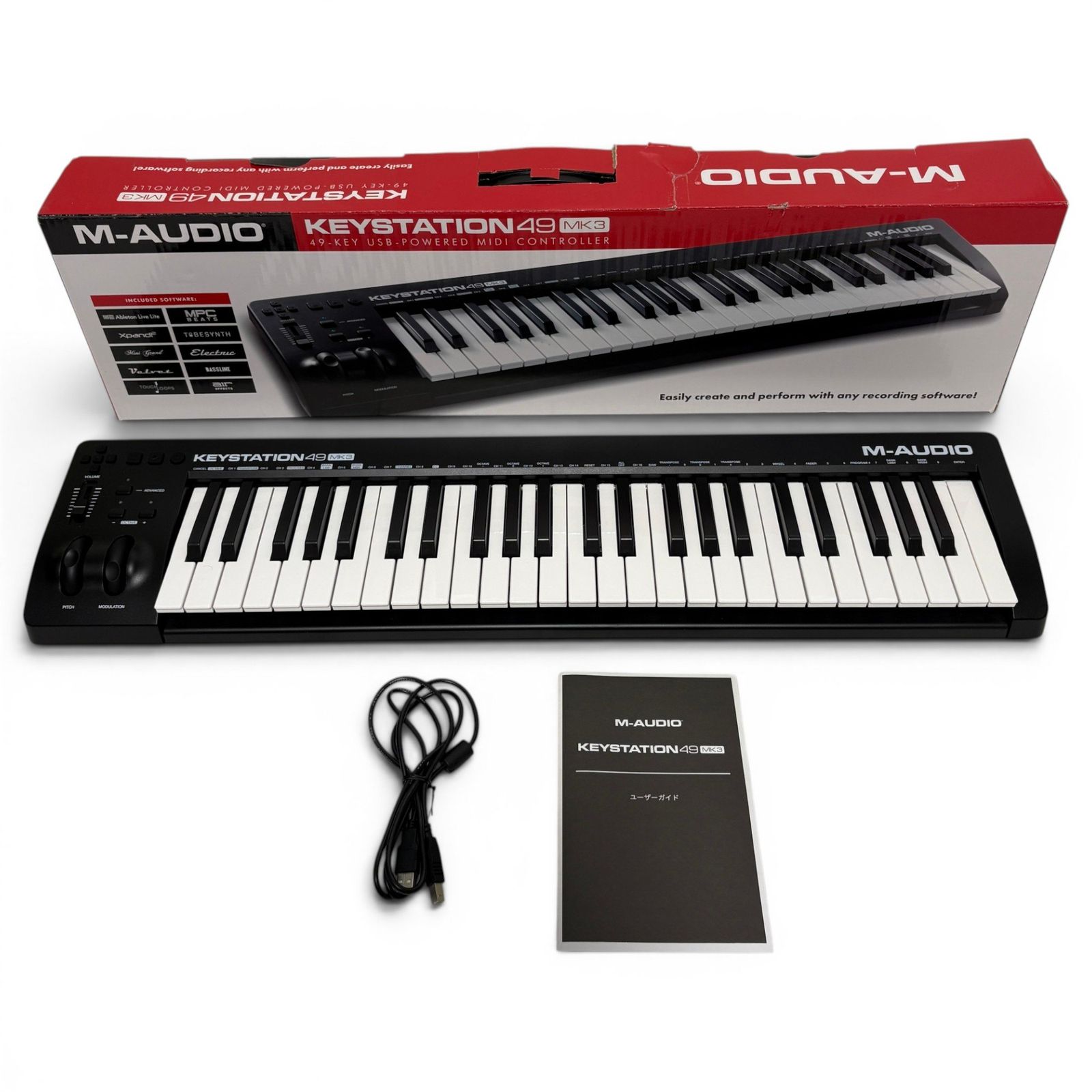 〇Mオーディオ M-AUDIO MIDIキーボード Keystation 49 MK3 49鍵盤 