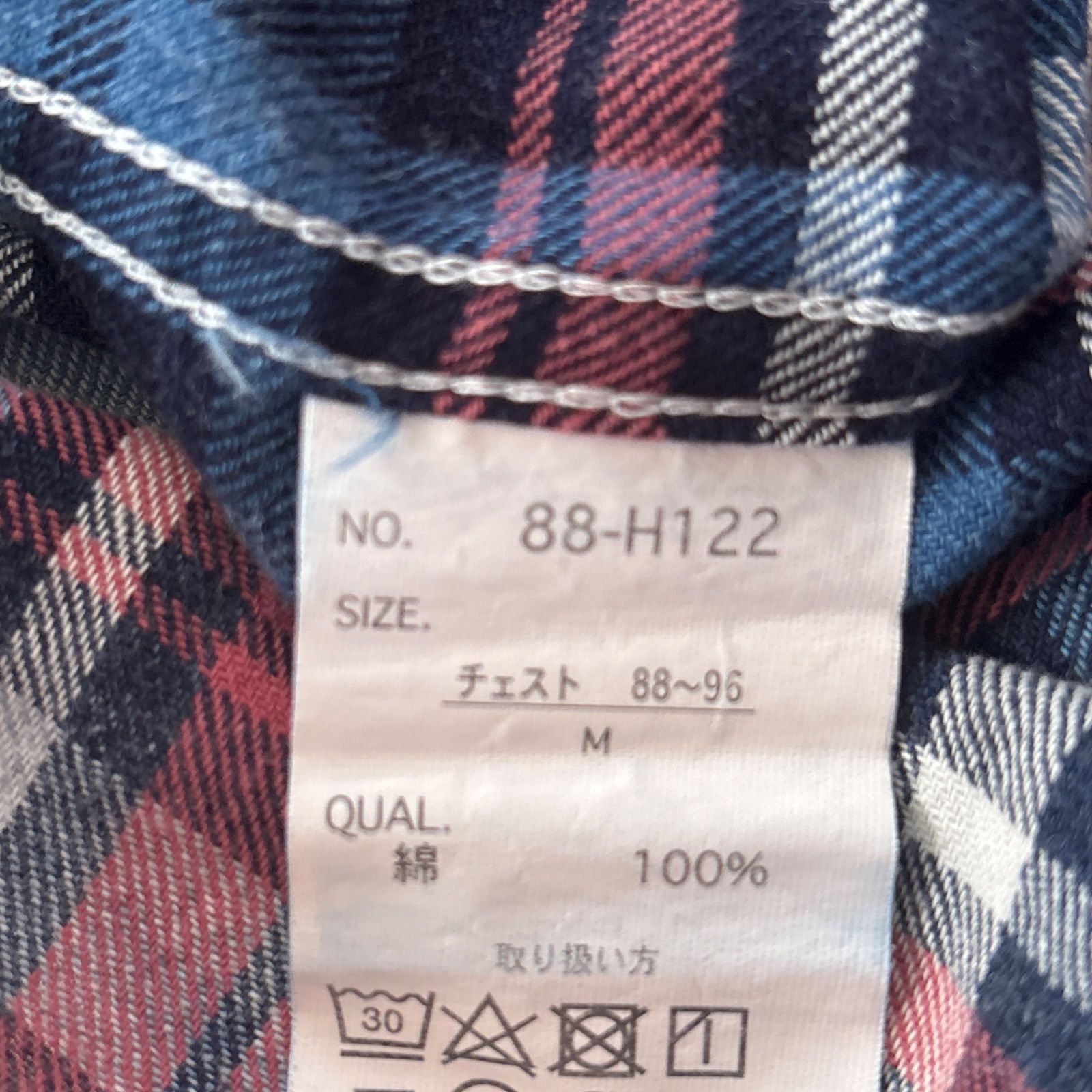CavariA キャバリア チェック柄 デニム風シャツ 長袖 44 フェアリー