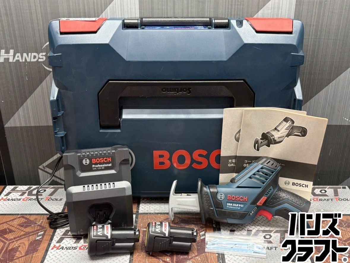 〇【送料無料】【未使用】ボッシュ BOSCH GSA10.8V-LI コードレスセーバーソー バッテリ×2・充電器付き【ハンズクラフト佐賀】【中古】