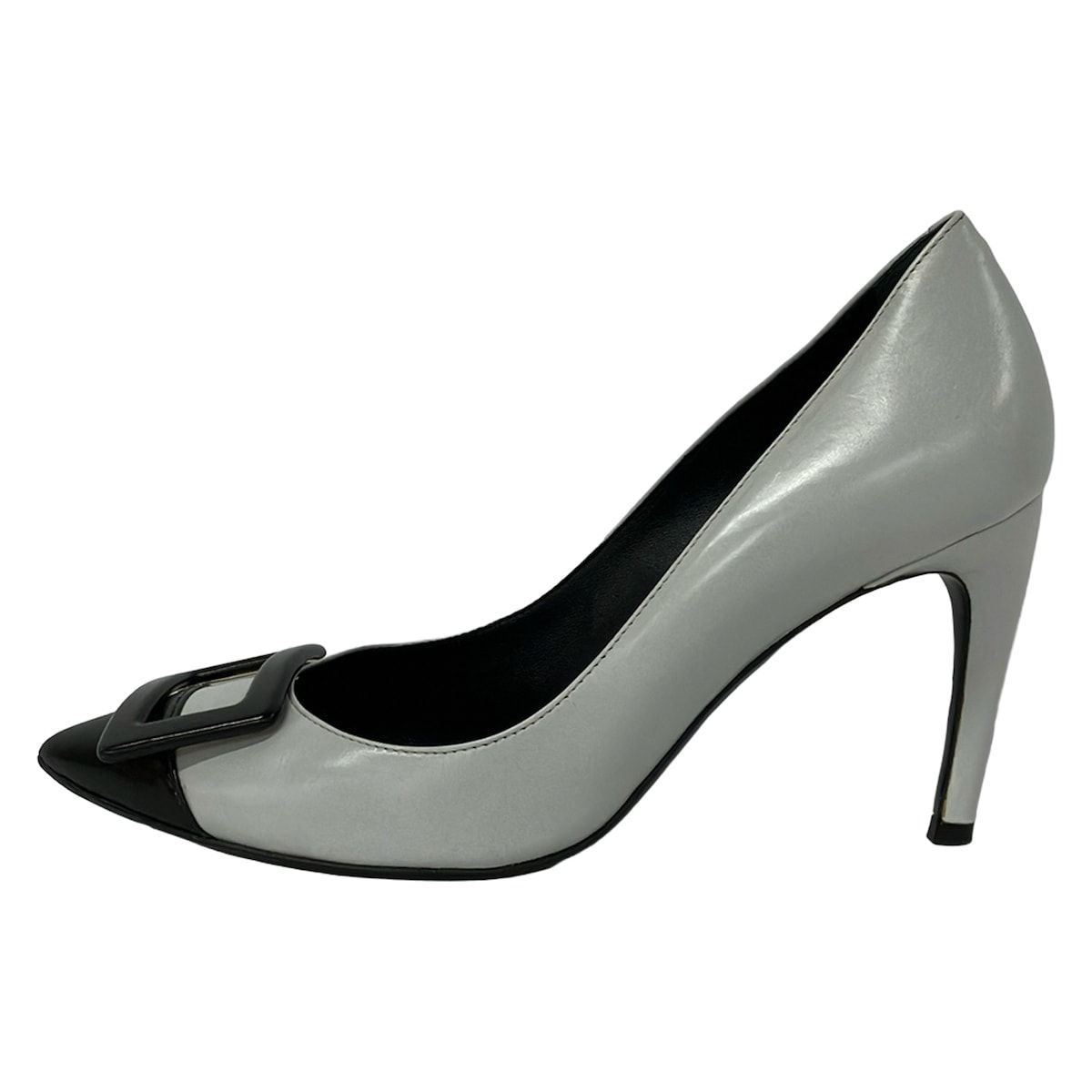 RogerVivier(ロジェヴィヴィエ) パンプス 35 1/2 レディース - 黒×ライトグレー レザー