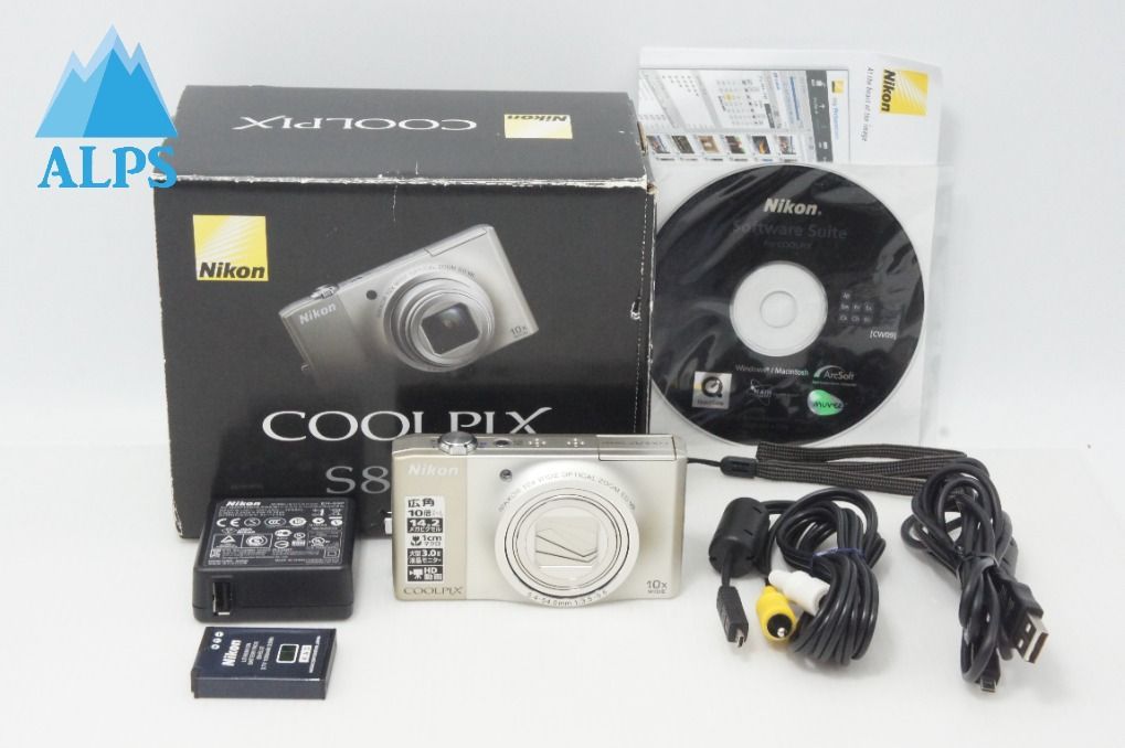 니콘 쿨픽스 S8000 컴팩트 디지털 카메라 샴페인 실버 (오리지널 박스 포함) 260703aj