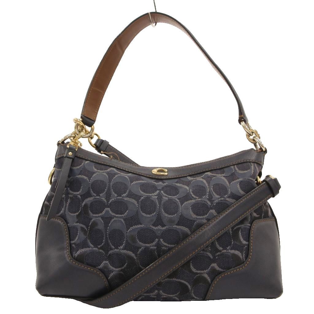 【極美品】COACH コーチ 2way ショルダー ハンド 斜め掛け デニム コーチ COACH ハンドバッグ ショルダーバッグ 2way 肩掛け 斜め掛け
