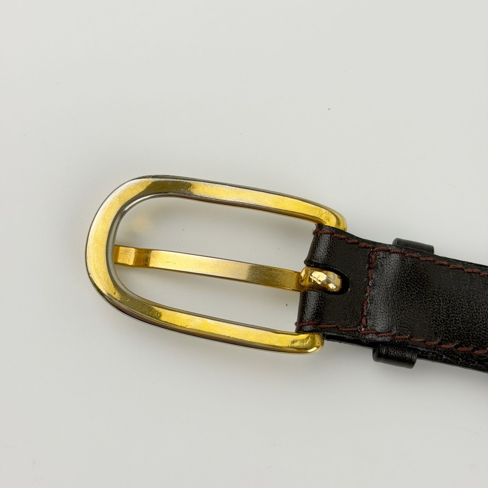 中古】CELINE セリーヌ ホースキャリッジ レザーベルト ベルト レザー