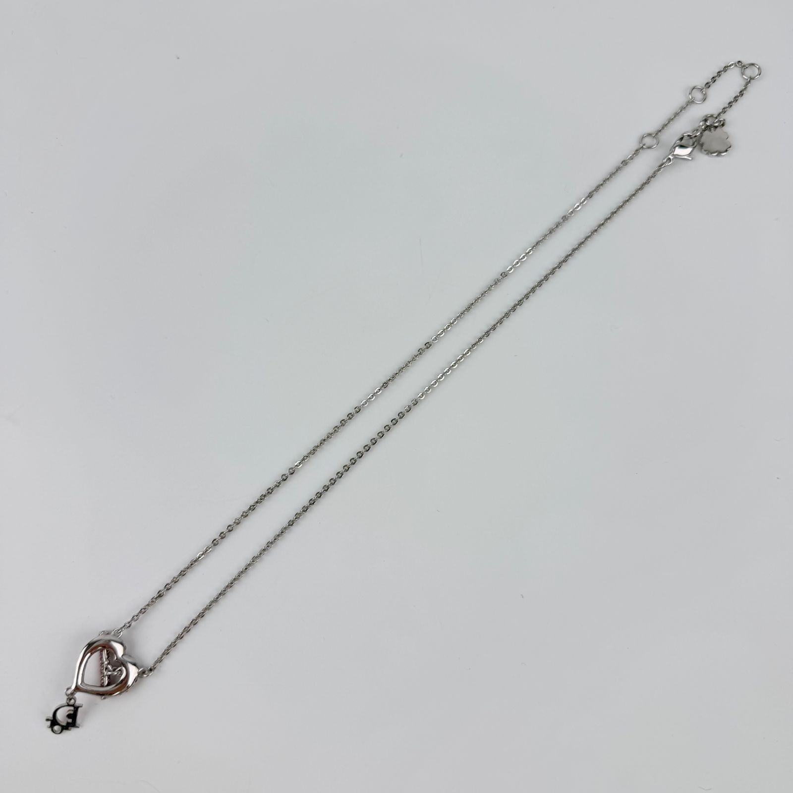 中古】Christian Dior クリスチャン ディオール ハート ラインストーン