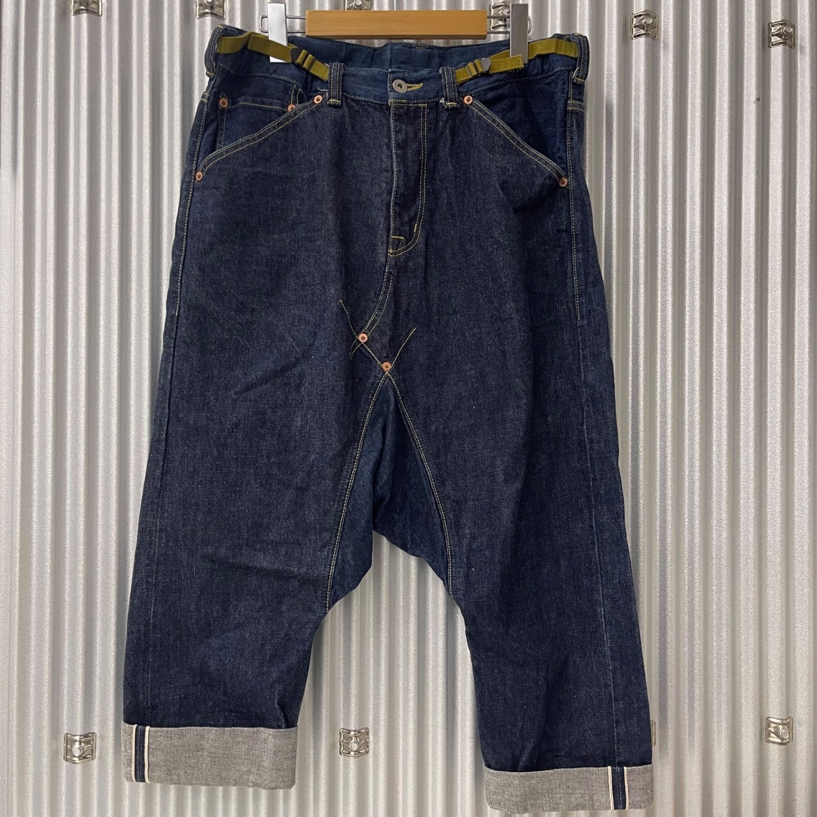 GANRYU COMMME des GARCONS サルエルデニムパンツ GANRYU クロスデザインサルエルデニムパンツ Comme des Garçons - メルカリ