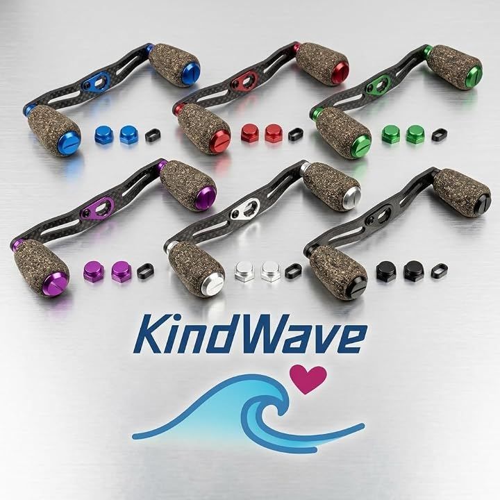 KindWave ブラックコルクノブ カスタムカーボンハンドル 軸間95mm 約