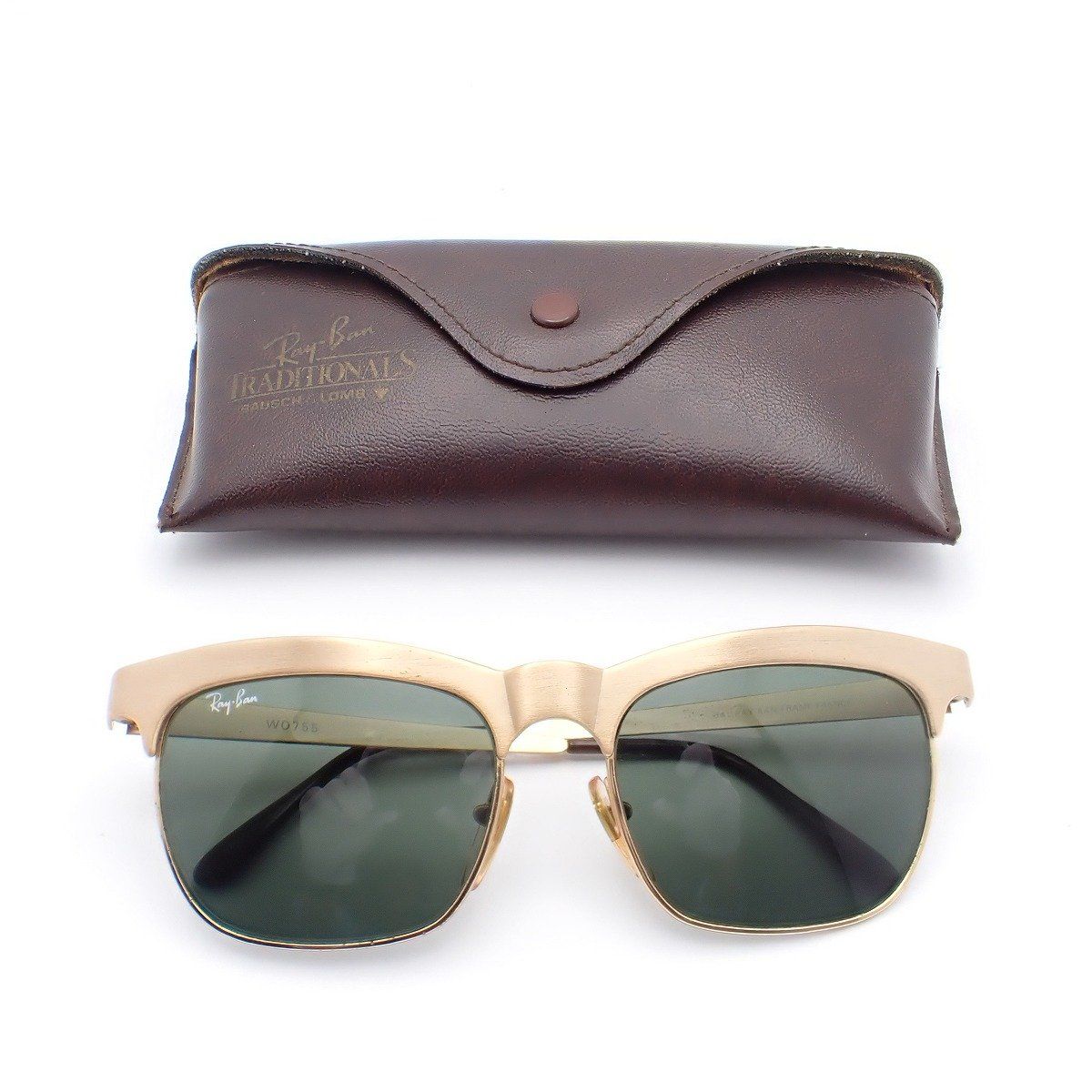 B＆L Ray-Ban レイバン サングラス W0755 ゴールド系 グリーン系レンズ