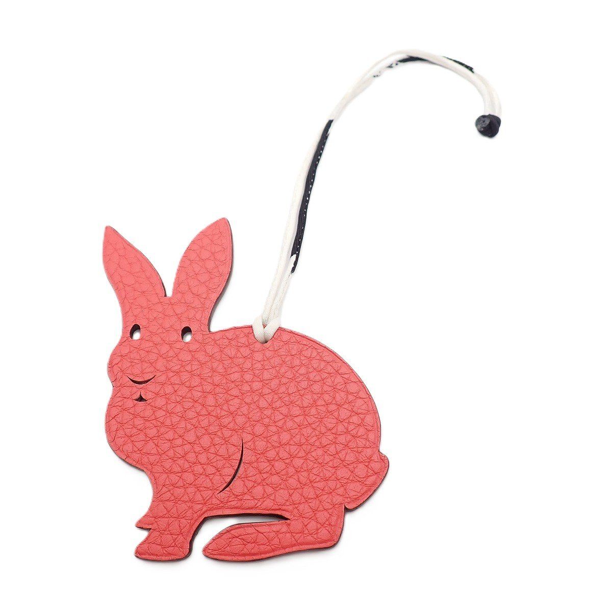 HERMES エルメス プティアッシュ チャーム うさぎ ピンク×ブラウン系