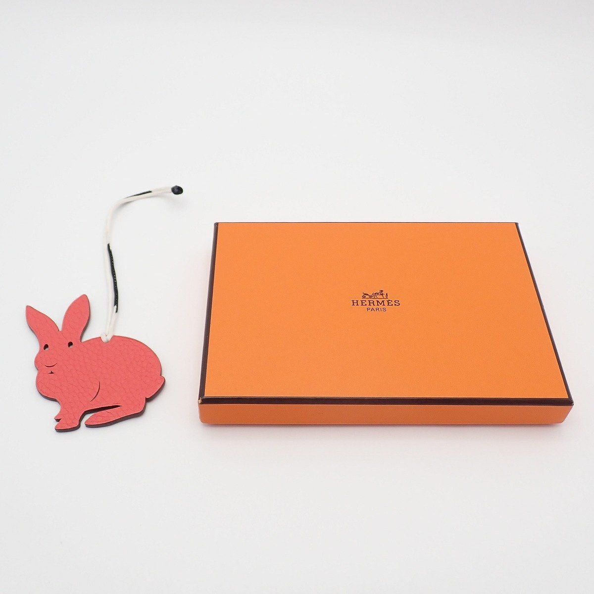 HERMES エルメス プティアッシュ チャーム うさぎ ピンク×ブラウン系