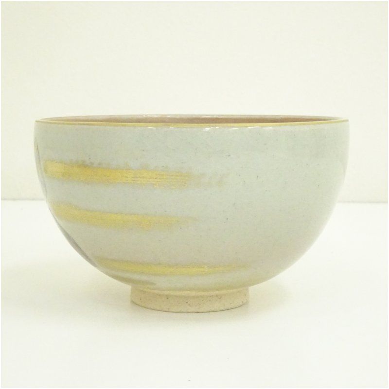 九谷焼 大根草路造 立雛茶碗（共箱） 茶道 抹茶 おしゃれ 抹茶茶碗