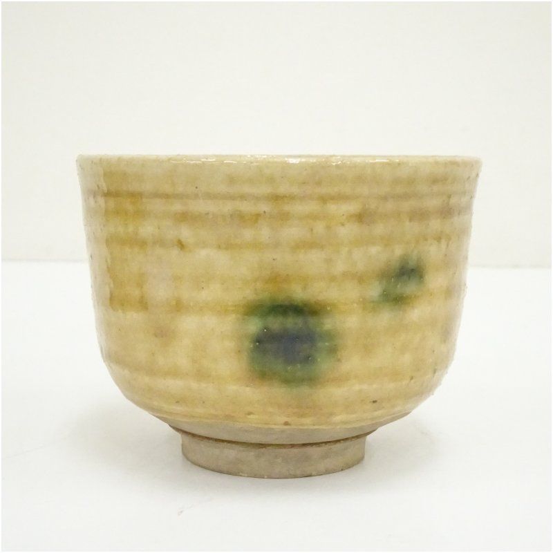 黄瀬戸立鶴茶碗（保護箱） 茶道 抹茶 おしゃれ 抹茶茶碗 抹茶碗 和食器