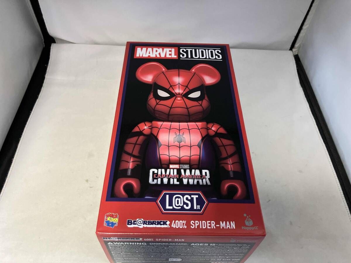 未開封品 L@ST賞 SPIDER-MAN 400% BE@RBRICK MARVEL STUDIOS Happyくじ BE@RBRICK BE@RBRICK