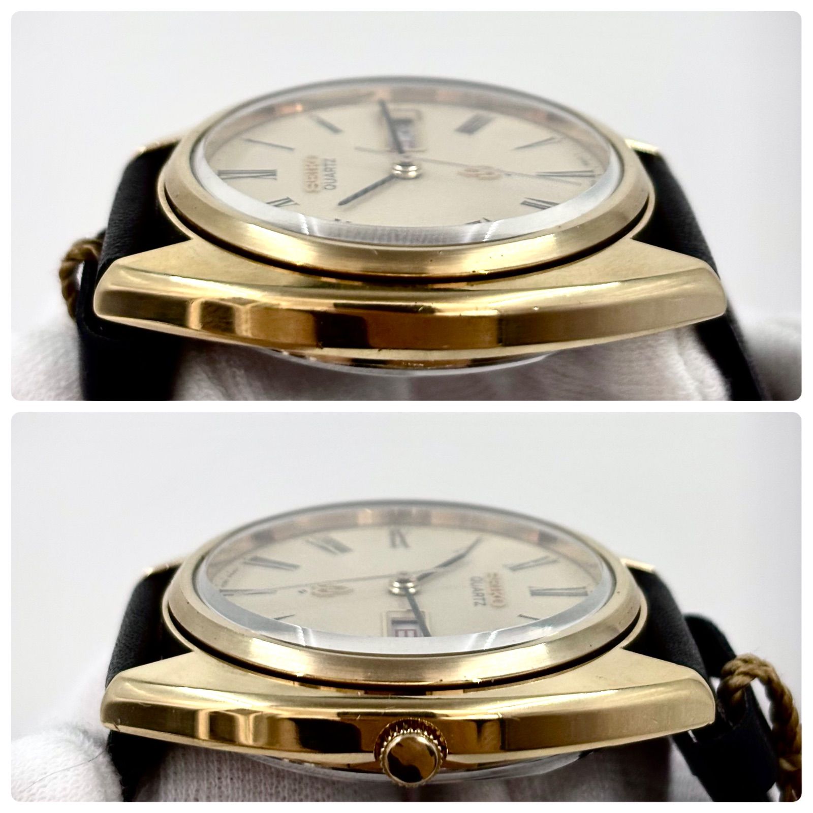 稼働/デッドストック】SEIKO/セイコー QUARTZ/クォーツ 腕時計 梨地