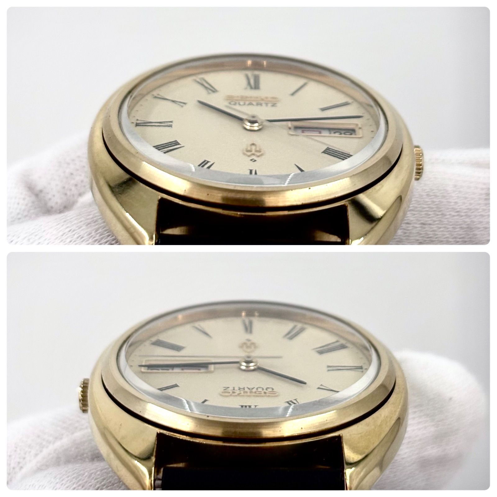 稼働/デッドストック】SEIKO/セイコー QUARTZ/クォーツ 腕時計 梨地