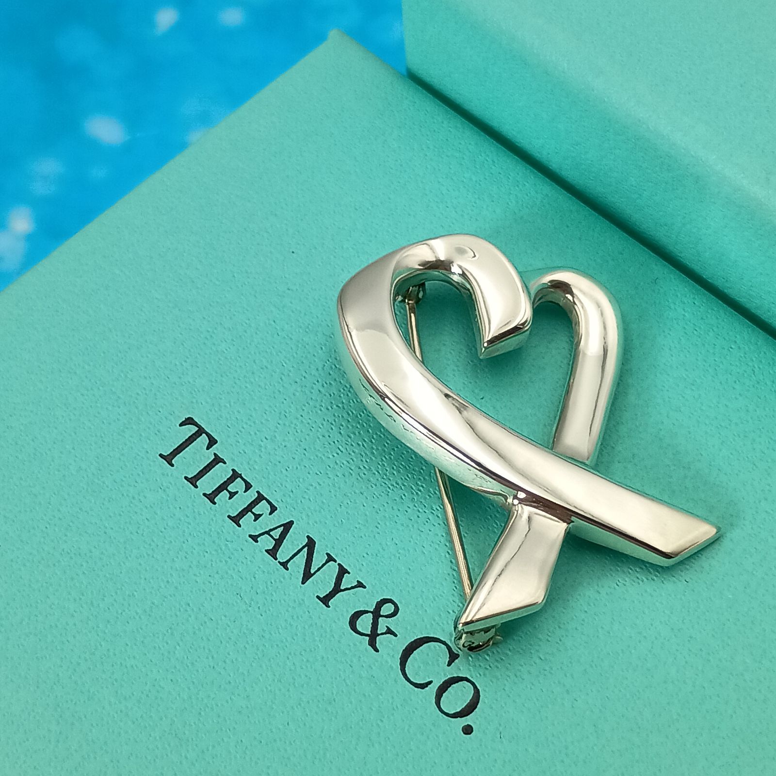 TIFFANY ティファニー　ブローチ　ハート　シルバー　ラージ　メナード TIFFANY&Co. ティファニー ラビングハート ブローチ レディース メンズ