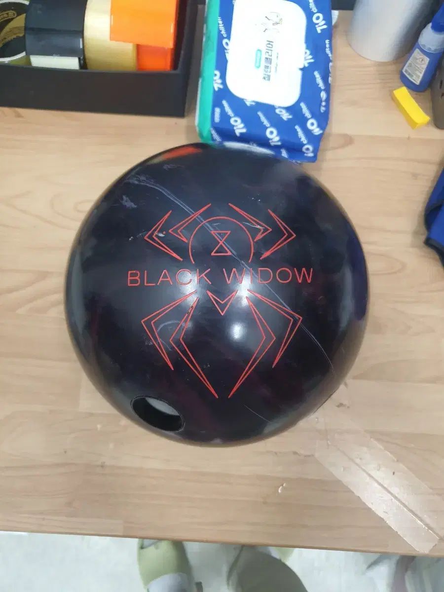 中古ボーリングボール 15p black widow（ブラックウィドウ） 2 0