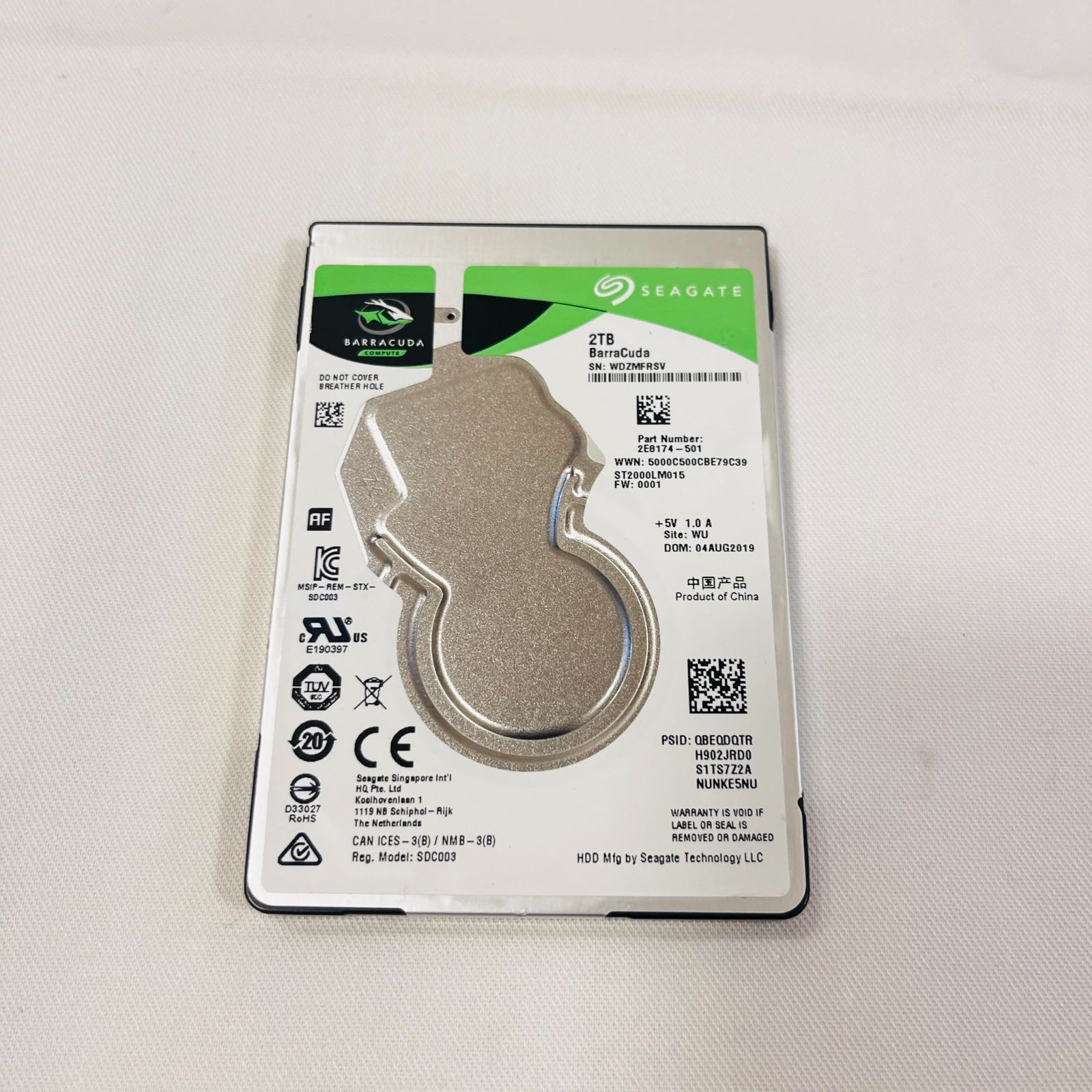 Seagate Barracuda 2.5インチ2TB 内蔵 ハードディスク HDD ST2000LM015　No3247