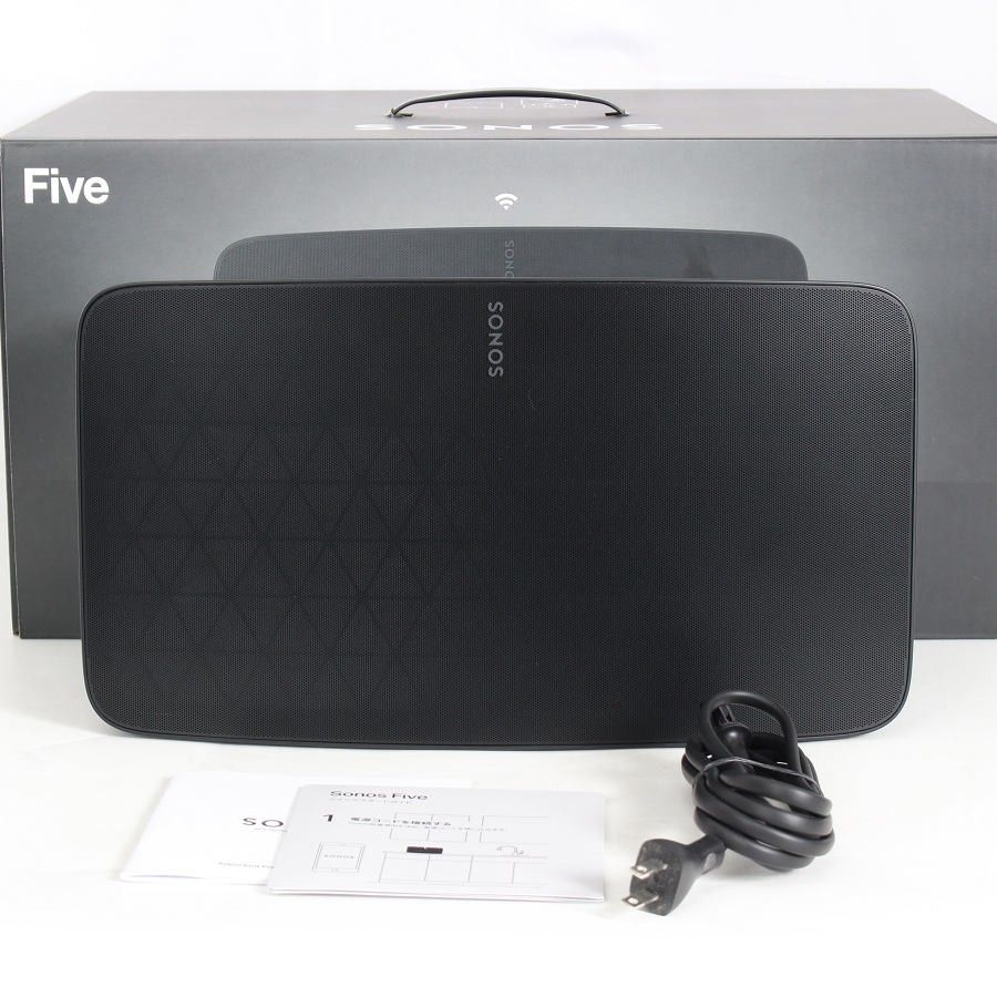 【美品】Sonos Five FIVE1JP1BLK ブラック ワイヤレススピーカー AirPlay2対応 ソノス 本体