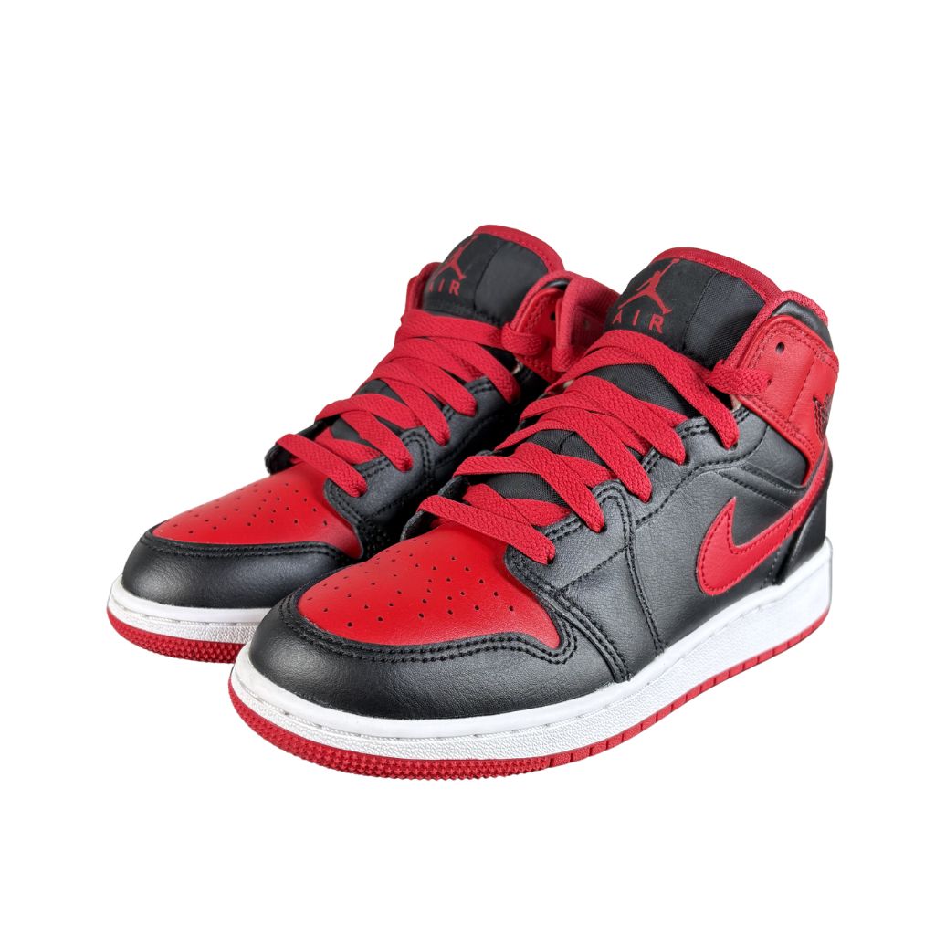 人気 NIKE AIR JORDAN 1 MID BRED TOE エア ジョーダン 1 ミッド