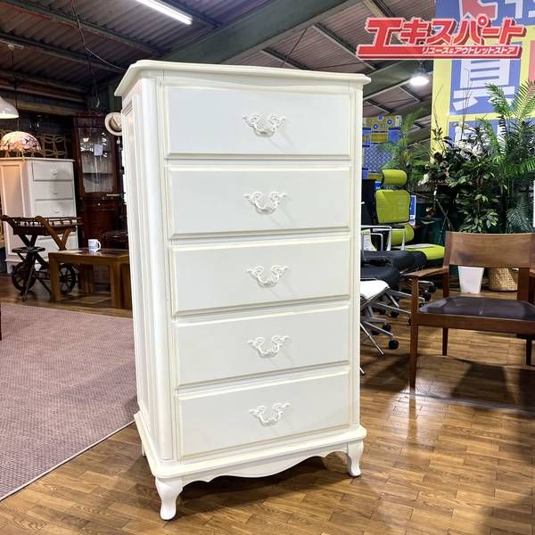 大阪市内配送無料 ローラアシュレイ クリフトン 4段 チェスト 商品の