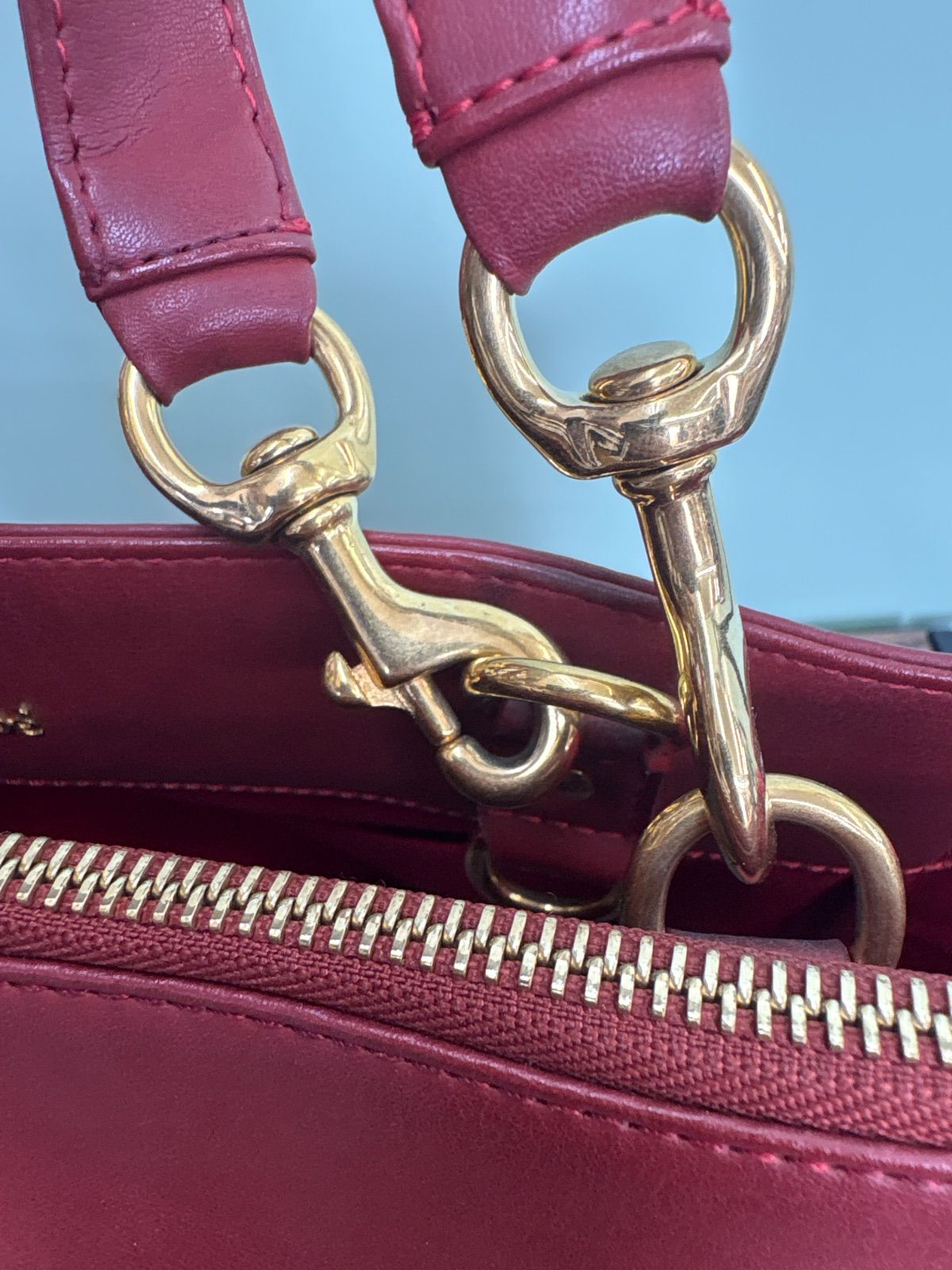 chloe クロエ エデン レザートートバッグ レッド タッセル付き 送料