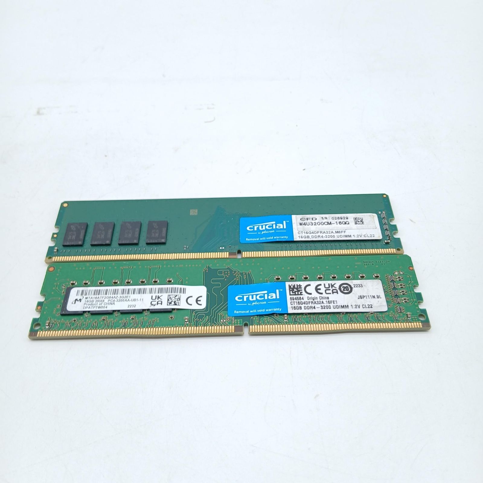 Crucial 32GB(16GBx2) DDR4 3200MT/s メモリ 中古 - メルカリ