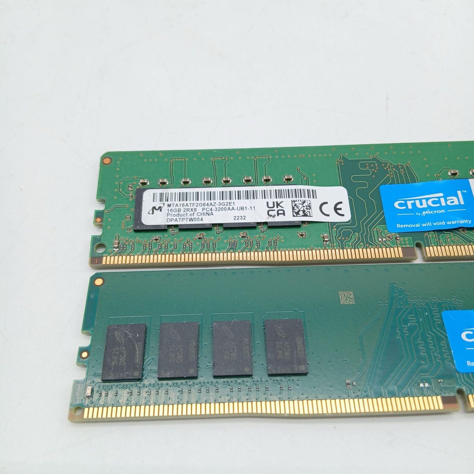 Crucial 32GB(16GBx2) DDR4 3200MT/s メモリ 中古 - メルカリ