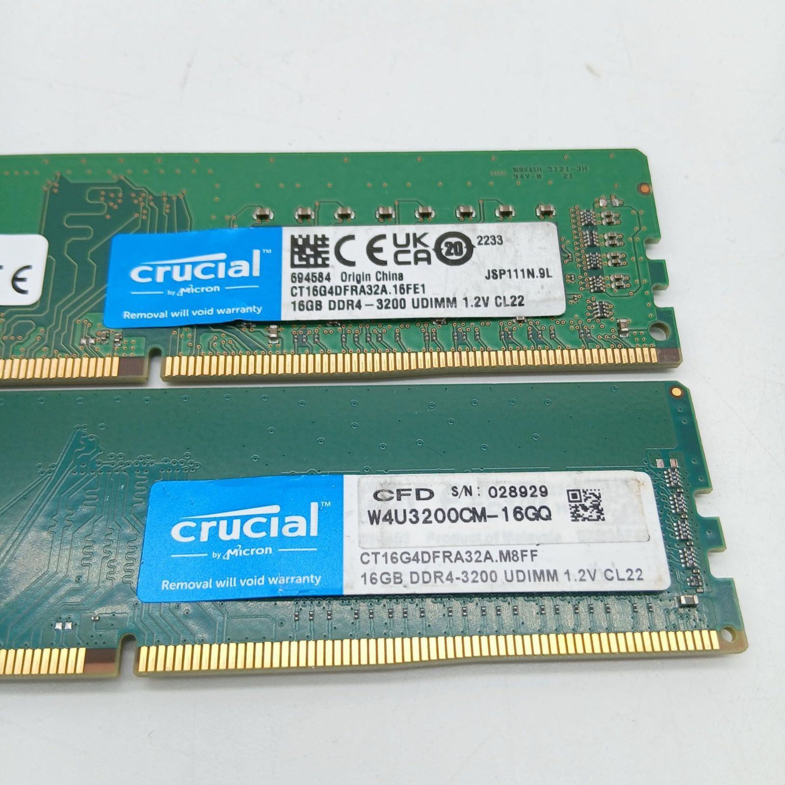 Crucial 32GB(16GBx2) DDR4 3200MT/s メモリ 中古 - メルカリ