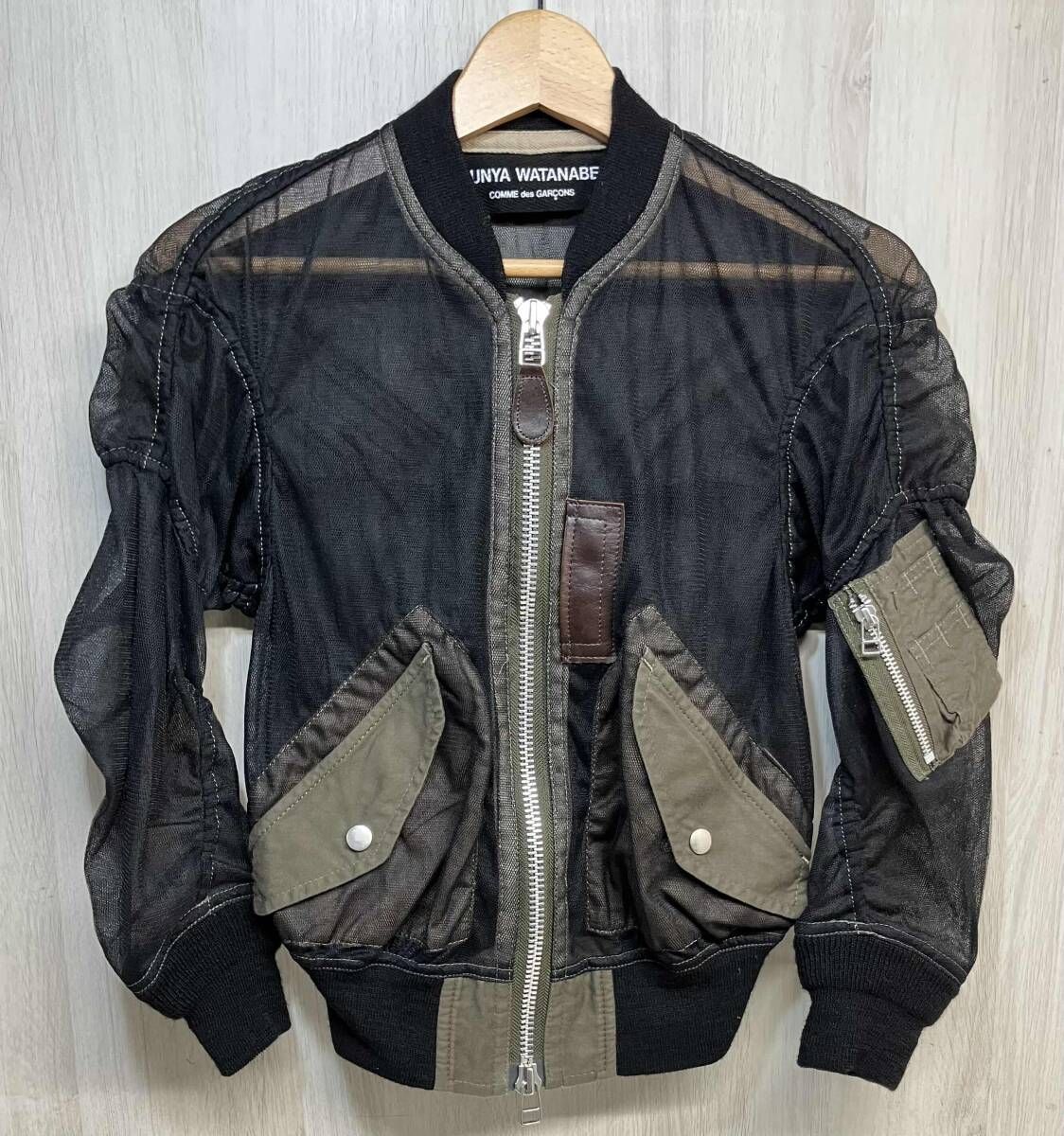 JUNYA WATANABE COMME des GARSONS ジュンヤワタナベ コムデギャルソン ブルゾン メッシュ チュール MA-1 ジャケット レディース JI-014