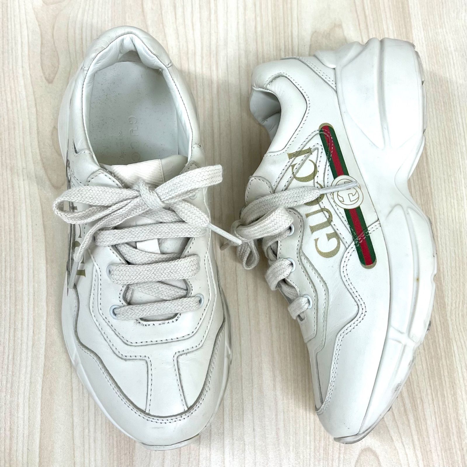 GUCCI レザースニーカー 銀座店購入☆GUCCI レザー スニーカー