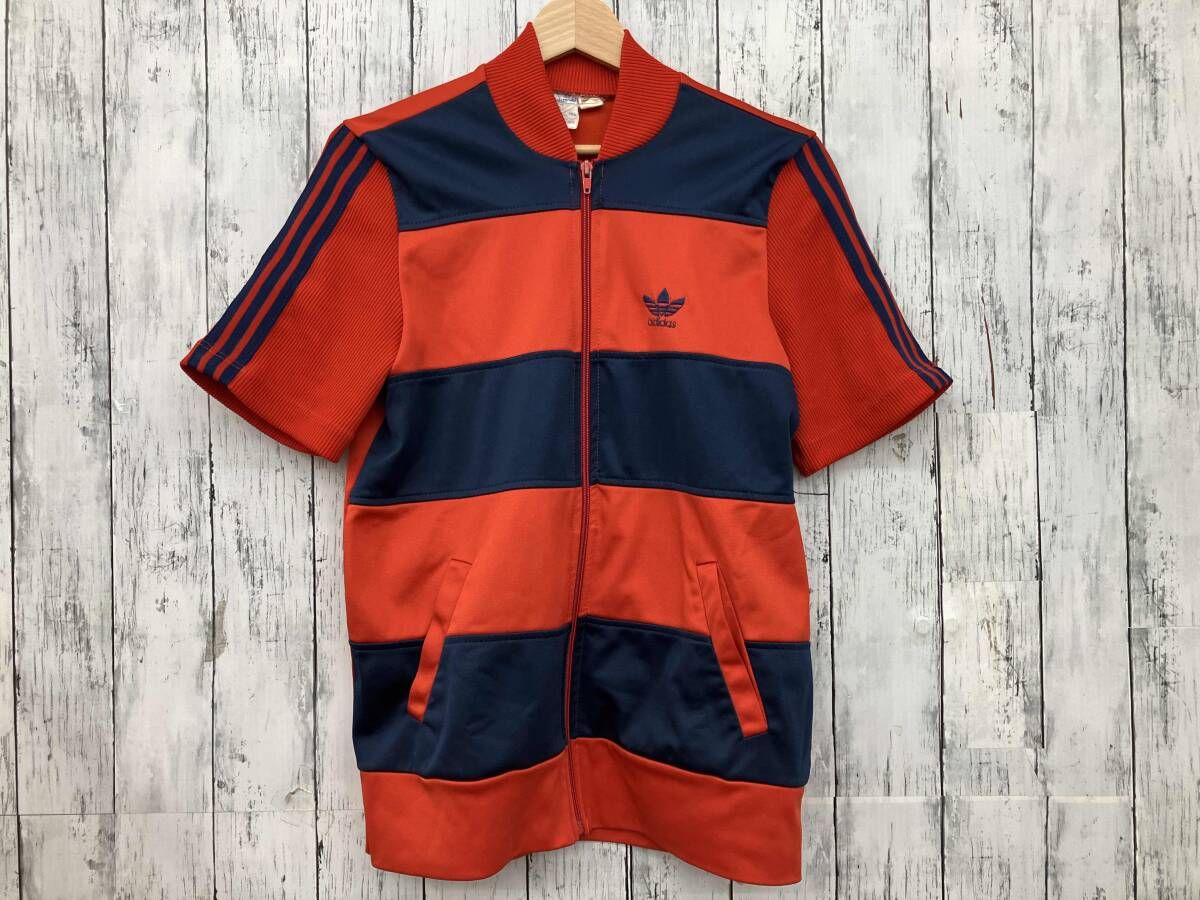 adidas アディダス 半袖ジャージ 70年代タグ レッド ネイビー