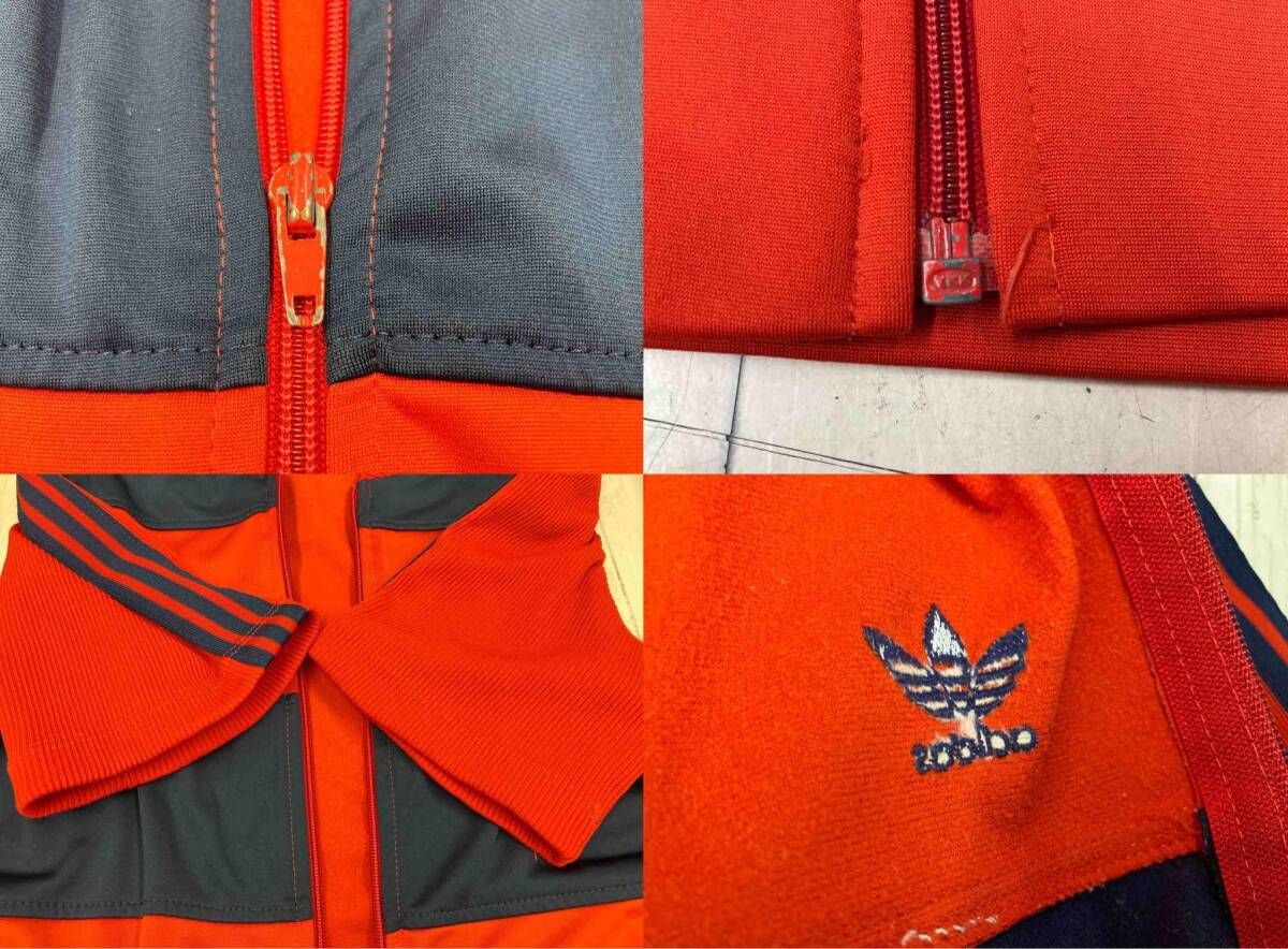 adidas アディダス 半袖ジャージ 70年代タグ レッド ネイビー - メルカリ