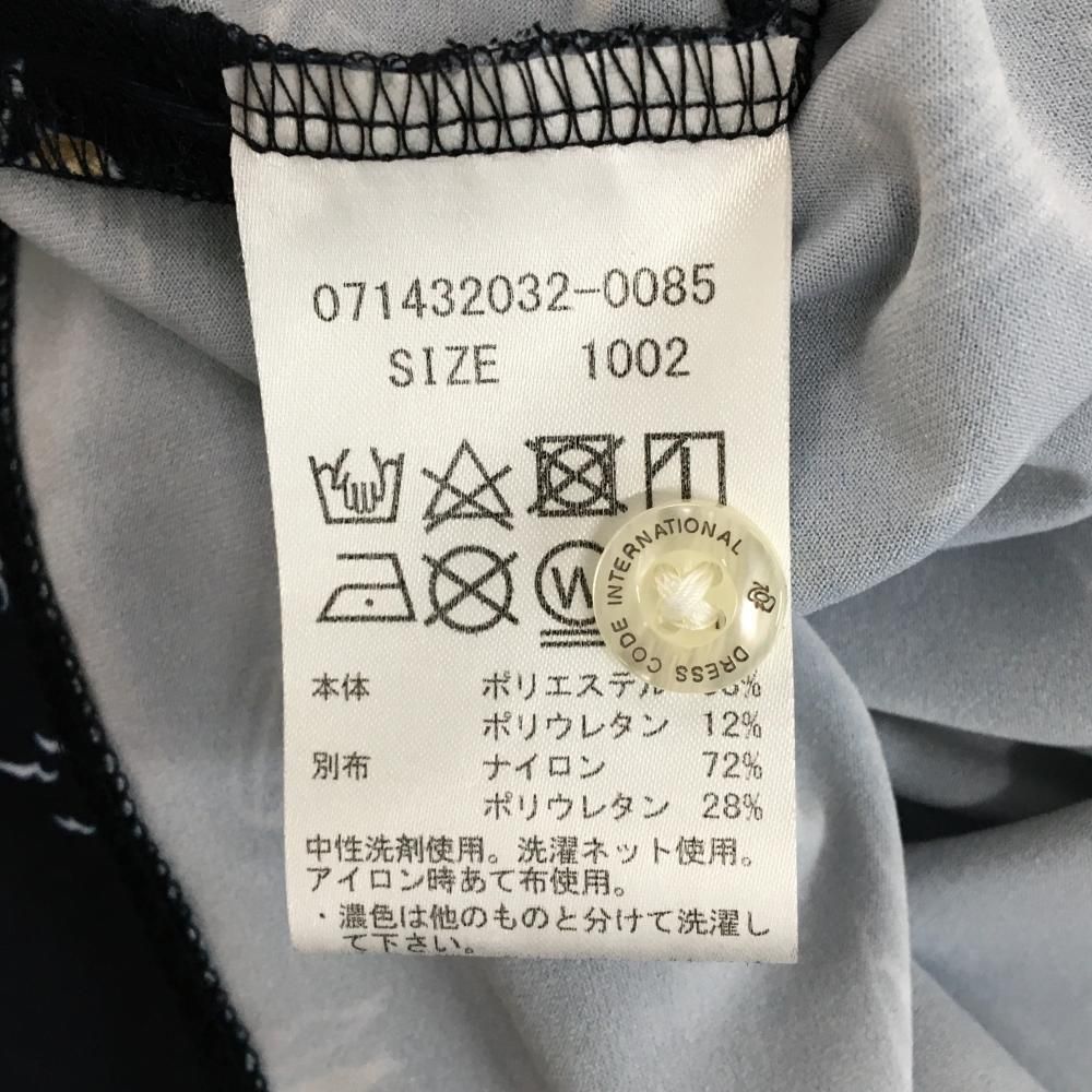 超美品】ゾーイ 半袖ポロシャツ ネイビー×白 ヨット総柄 ストレッチ