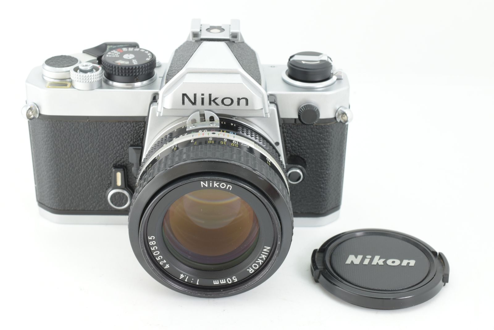 美品】Nikon FM Silver 35mm SLR Film Camera Ai 50mm f1.4 Lens