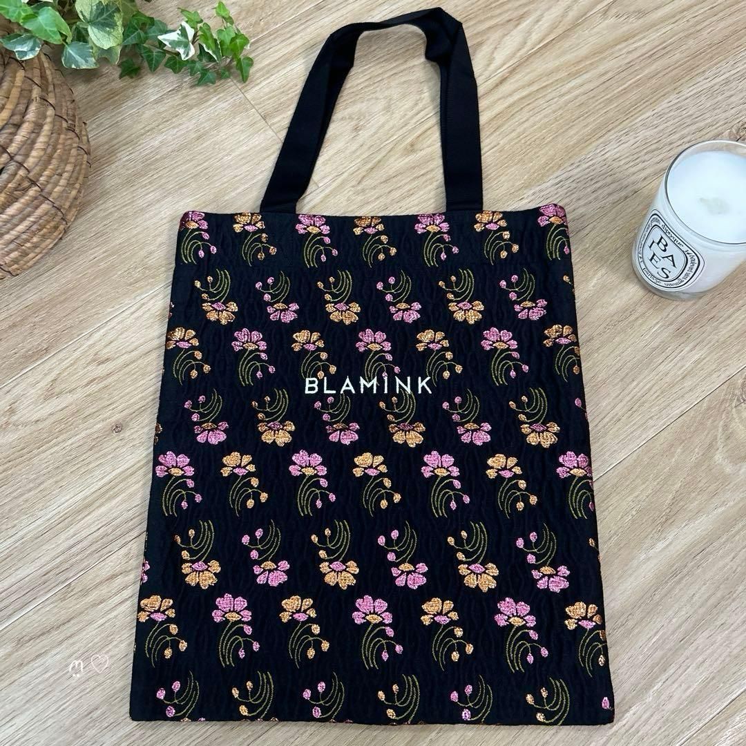BLAMINKブラミンク ジャガードフラワートートバッグ 刺繍 セミオーダー