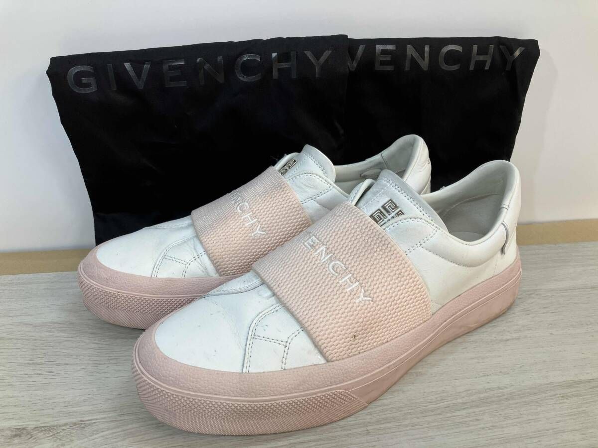 Givenchy ジバンシイ City Court Logo Strap シティコート ロゴストラップ スニーカー ホワイト×ピンク 25.0cm