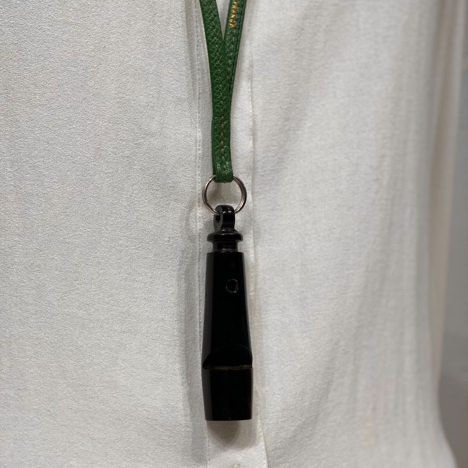 エルメス シフレ ホイッスル 犬笛 ネックレス グリーン HERMES AC0274