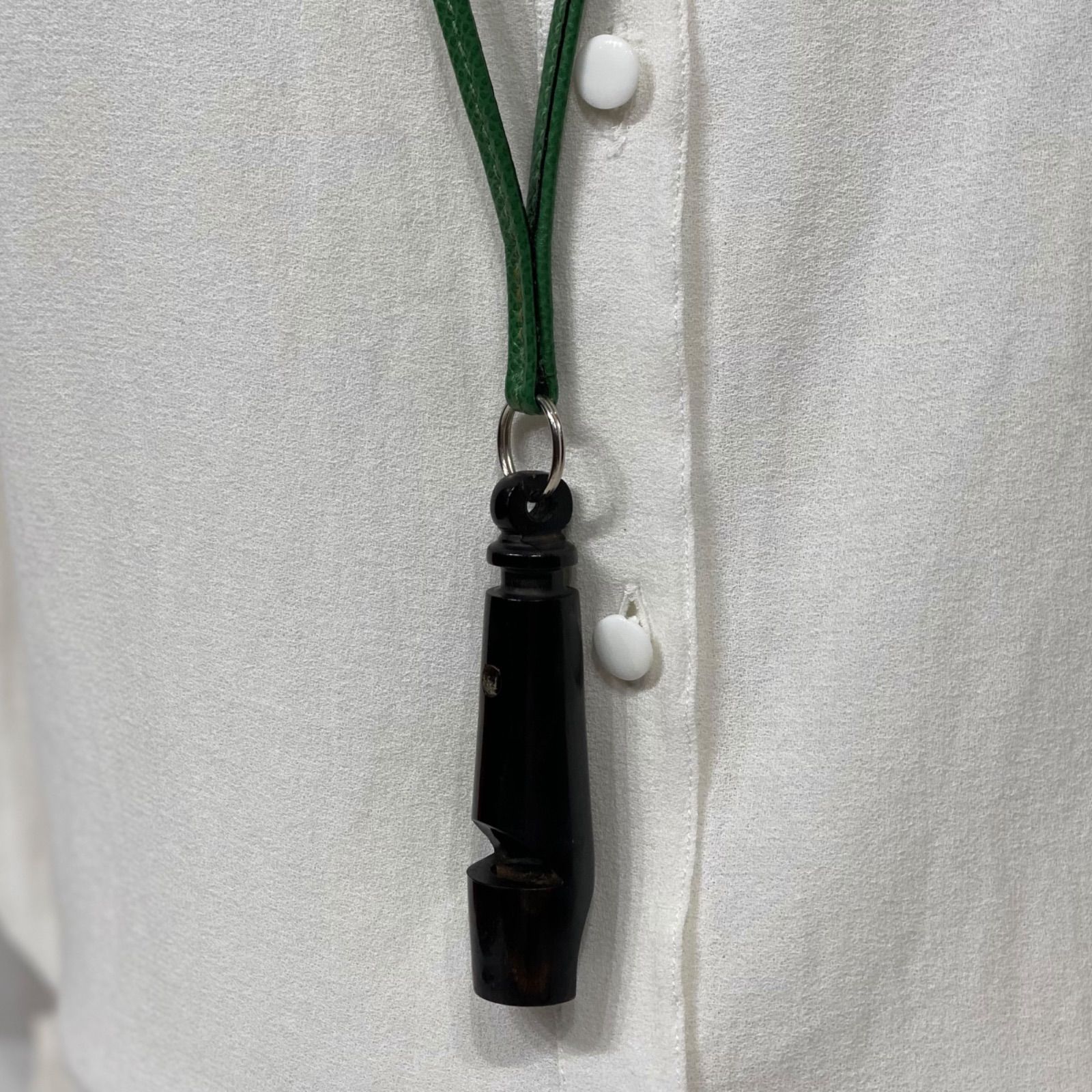 エルメス シフレ ホイッスル 犬笛 ネックレス グリーン HERMES AC0274