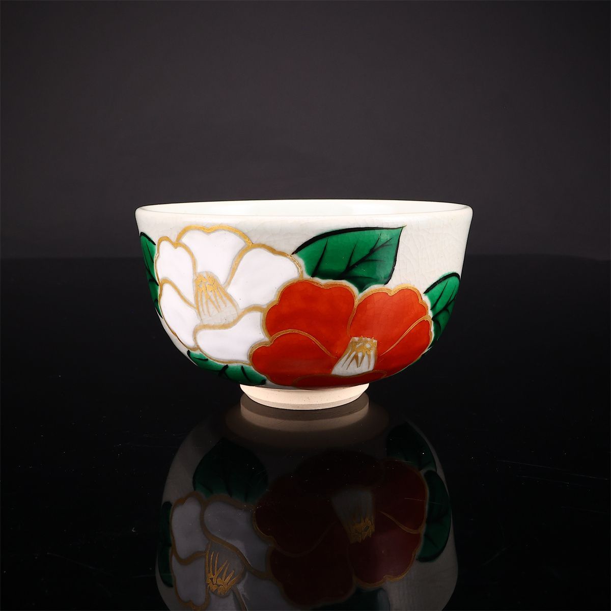 平安松斎】造 乾山色絵椿 茶碗／共箱付 美品！CR776 - メルカリ