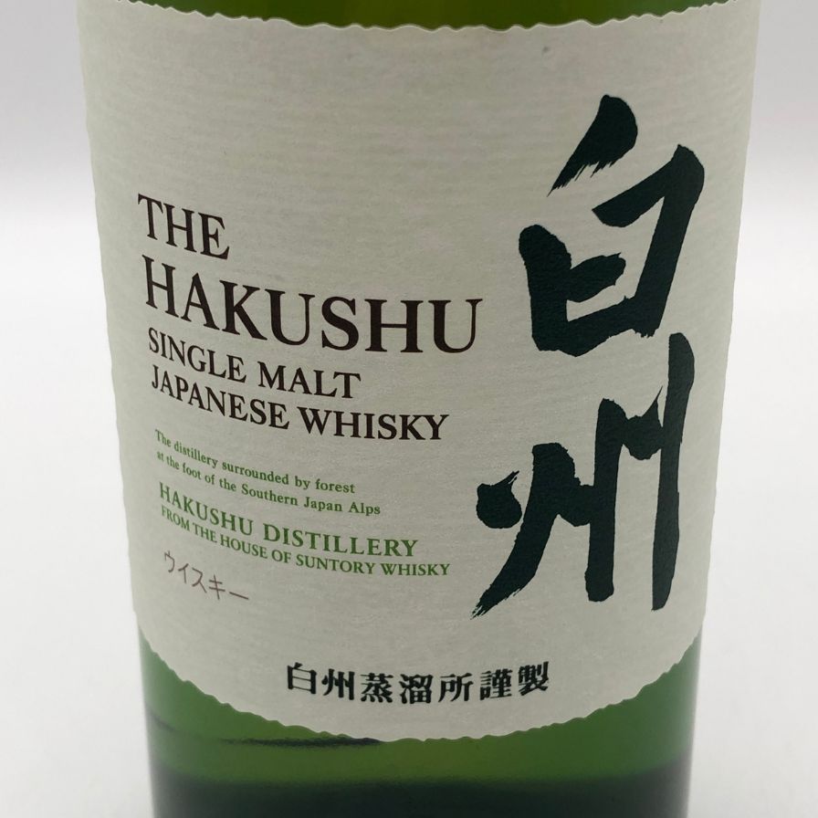 飲料・酒 白州☆THE HAKUSHU シングルモルトウイスキー 700ml グラス付き