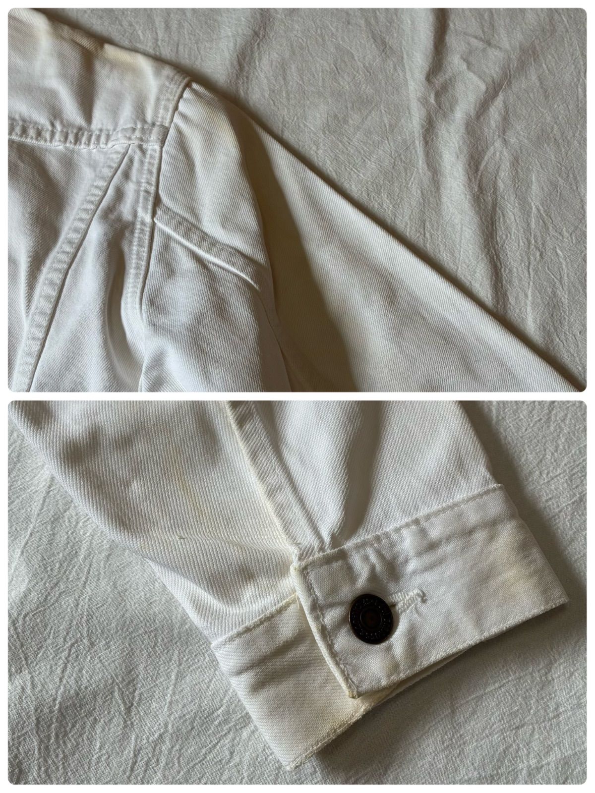 90s Levis リーバイス 70505-03 デニムジャケット ホワイト 40表記