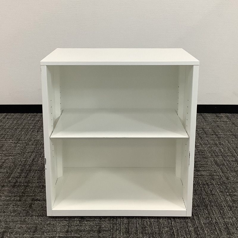 中古 オープン書庫 2台セット オープンキャビネット オカムラ ホワイト