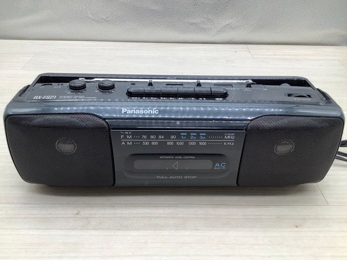 N3 Panasonic パナソニック ラジカセ RX-FS21 通電ok 黒 持ち手付き