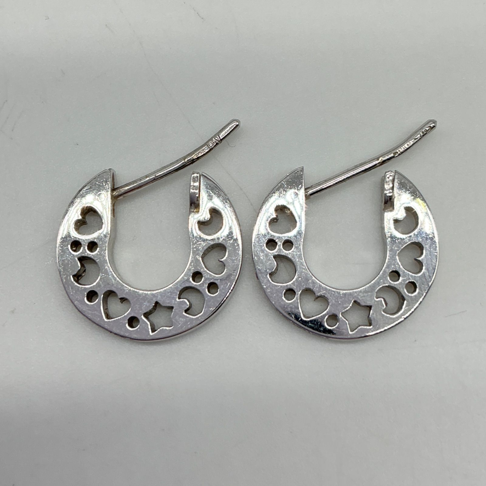 Ponte Vecchio ポンテヴェキオ フープピアス 両耳用 ダイヤモンド0.1ct