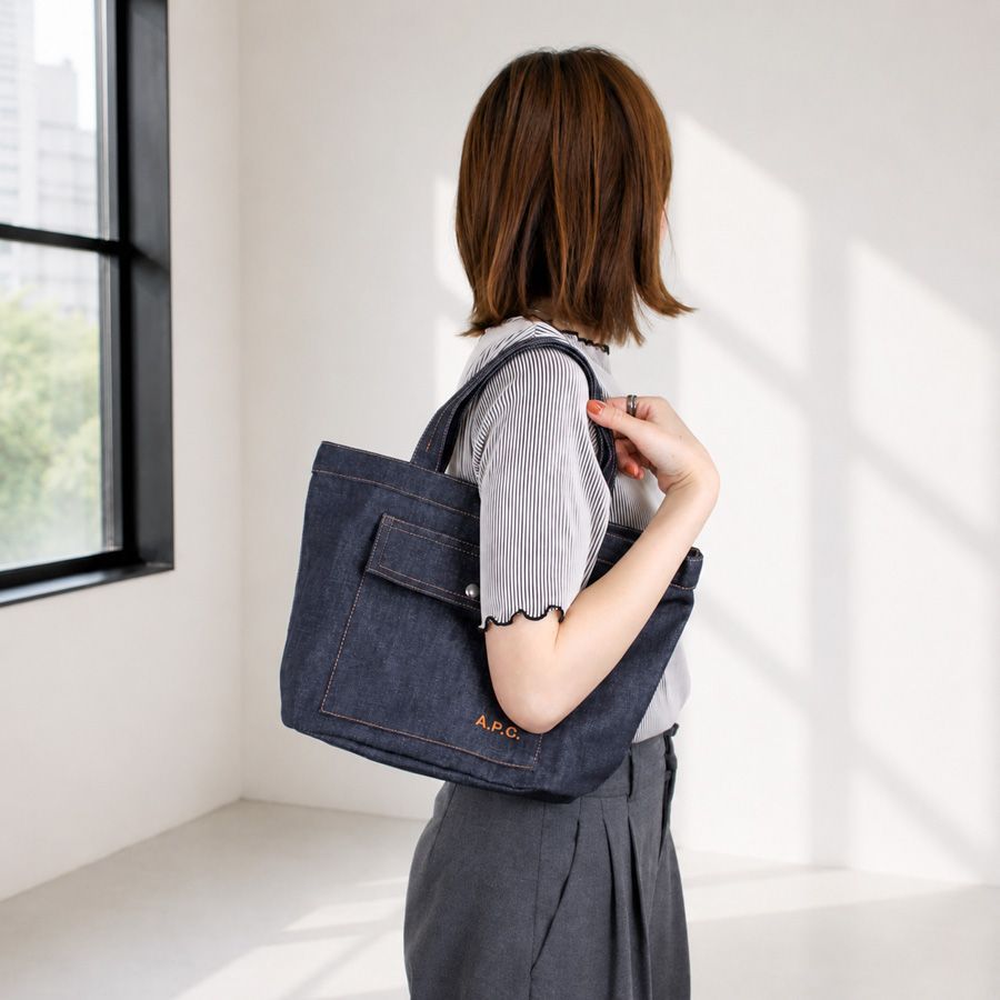 新品商品】A.P.C. (アーペーセー) M67083 COHIZ Jade デニムトート