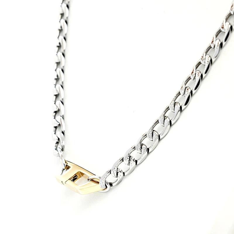 DIESEL ネックレス ディーゼル DX1343040 ペンダント Dロゴ （シルバー 