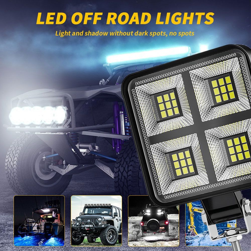 36W 広角タイプ 3インチ LED 作業灯 ワークライト 6500K ホワイト
